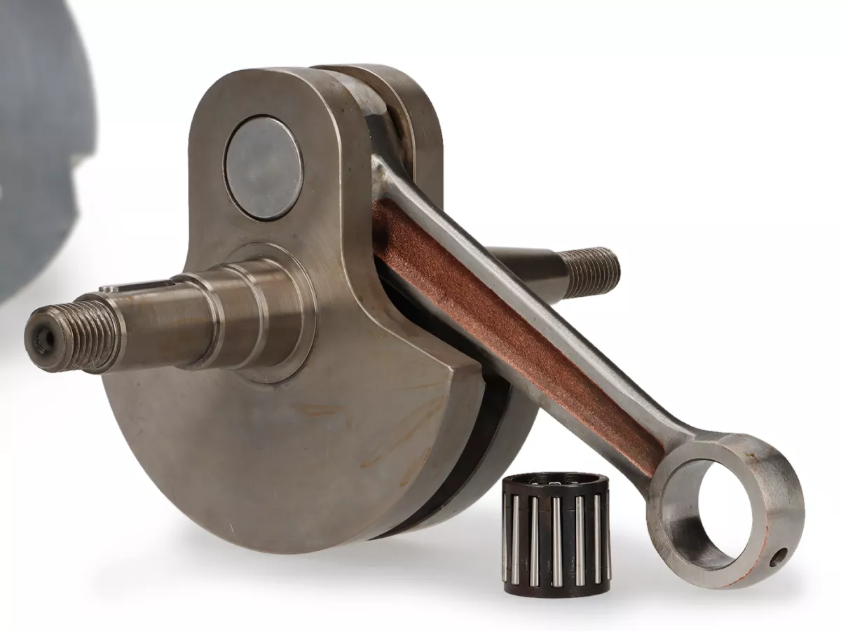 Kit de puesta a punto incl. cigüeñal KINGWELLE y culata CNC -NAGY BLECHROLLER 135 ccm, Wideframe/Faro Basso 1948-1952, Ø=56,5mm, carrera=54mm- Vespa V1 a V15, V30 a V33, 125U, ACMA (-1953), Hoffmann A, B, C, M24, Douglas Rod