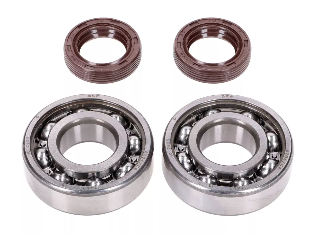 Juego de cojinetes del cigüeñal -NARAKU- SKF / FKM Premium C4 jaula metálica para Peugeot horizontal