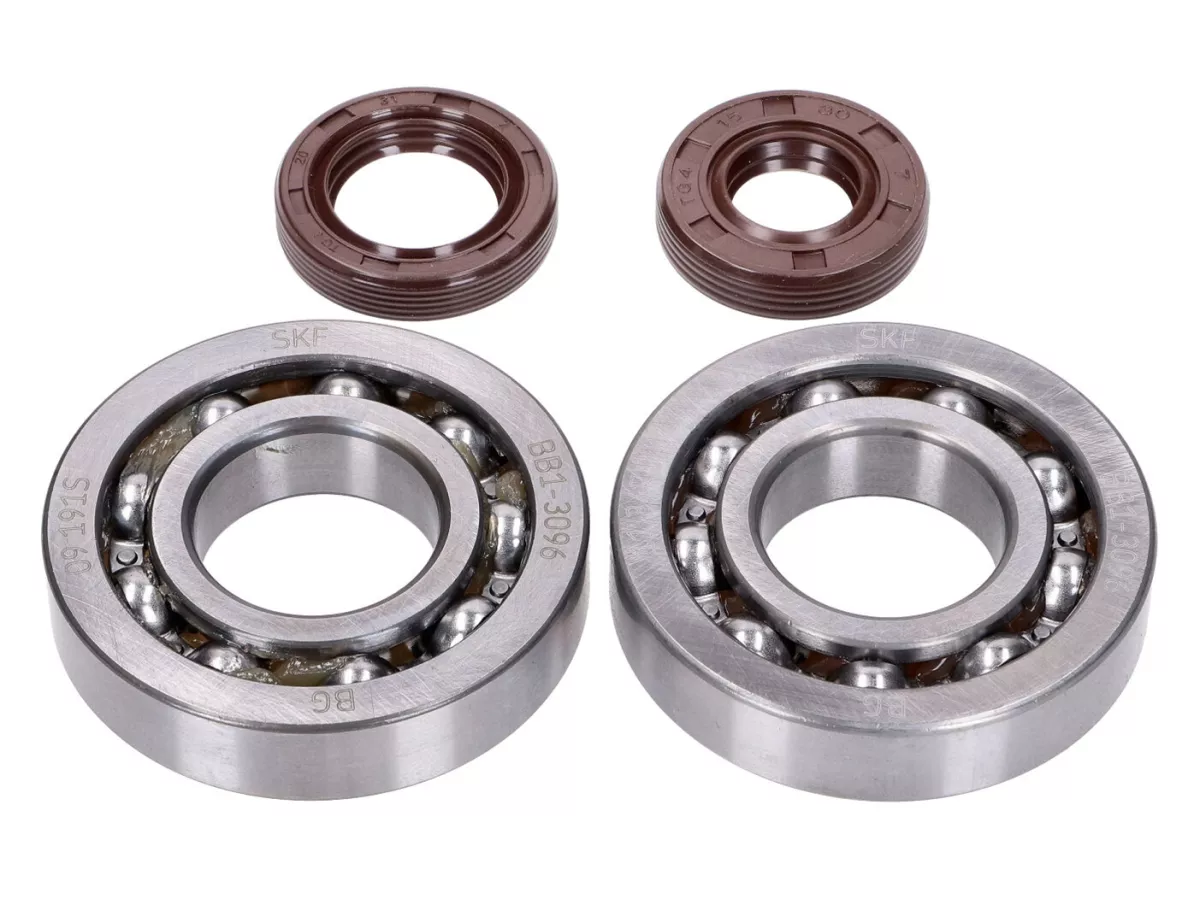 crankshaft bearing set -NARAKU- SKF, FKM Premium C3 for Honda X8R