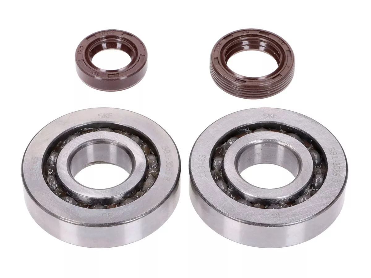 crankshaft bearing set -NARAKU- SKF, FKM Premium C3 for Peugeot vertical Euro1