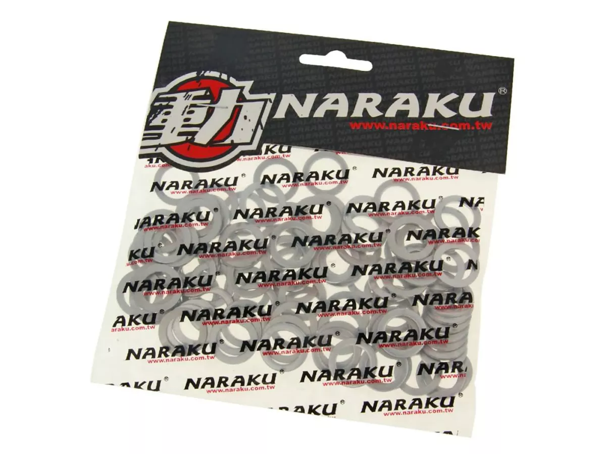 Joint rondelle en aluminium -NARAKU- 12x18x1,5mm 100 pièces