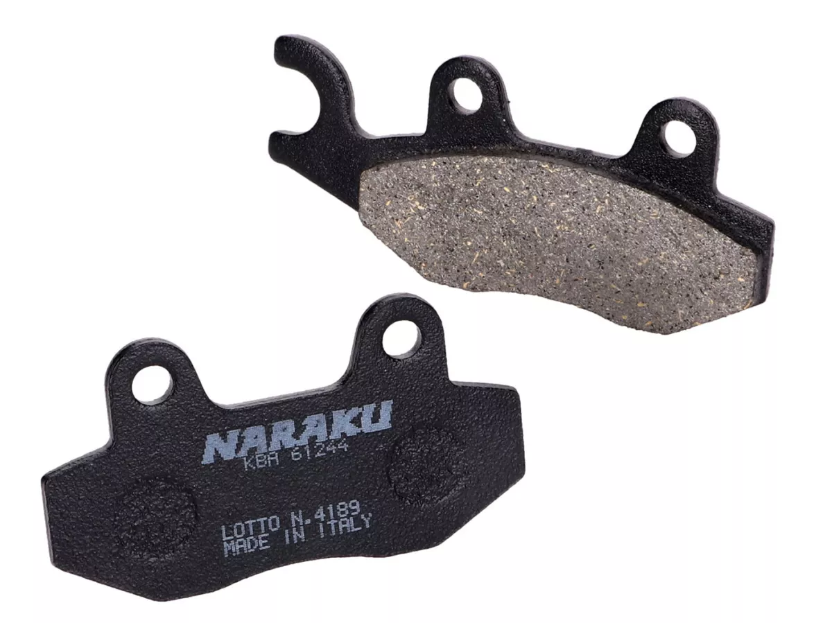 Plaquettes de frein -NARAKU- bio pour Keeway, Kymco, Peugeot, TGB