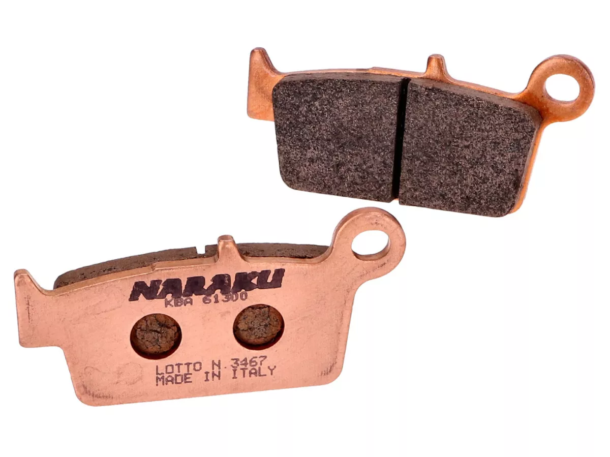 Pastillas de freno -NARAKU- Sinter para Kymco Curio, Fever ZXI, ZXII, KB50, Top Boy, Honda Lead, Shadow