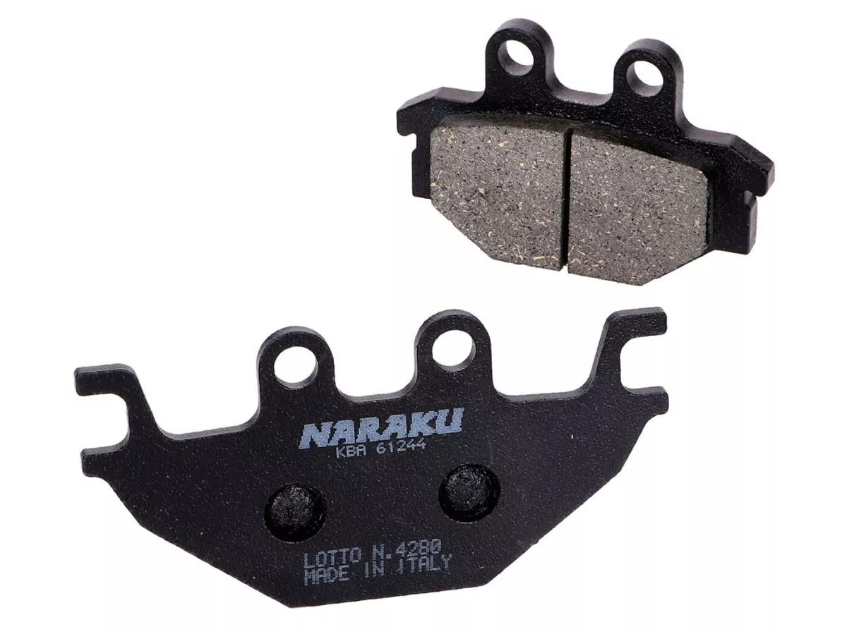 Bremsbeläge -NARAKU- organisch für Kymco KXR, MXU, Maxxer, UXV, SYM Quad Lander, Yamaha MT, YZF-R