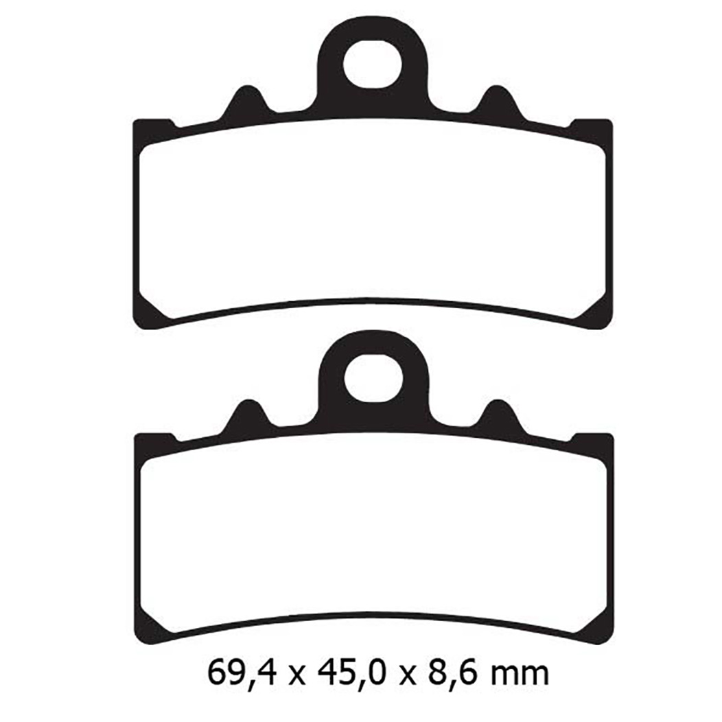 Kampas rem -NARAKU- organik, depan untuk KTM Duke, RC 125, 200, 390