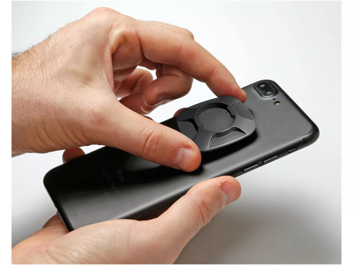 Support pour téléphone portable / smartphone -OPTILINE- Opti-Universal - montage adhésif - noir