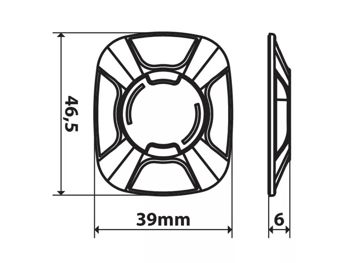 Support pour téléphone portable / smartphone -OPTILINE- Opti-Universal - montage adhésif - noir