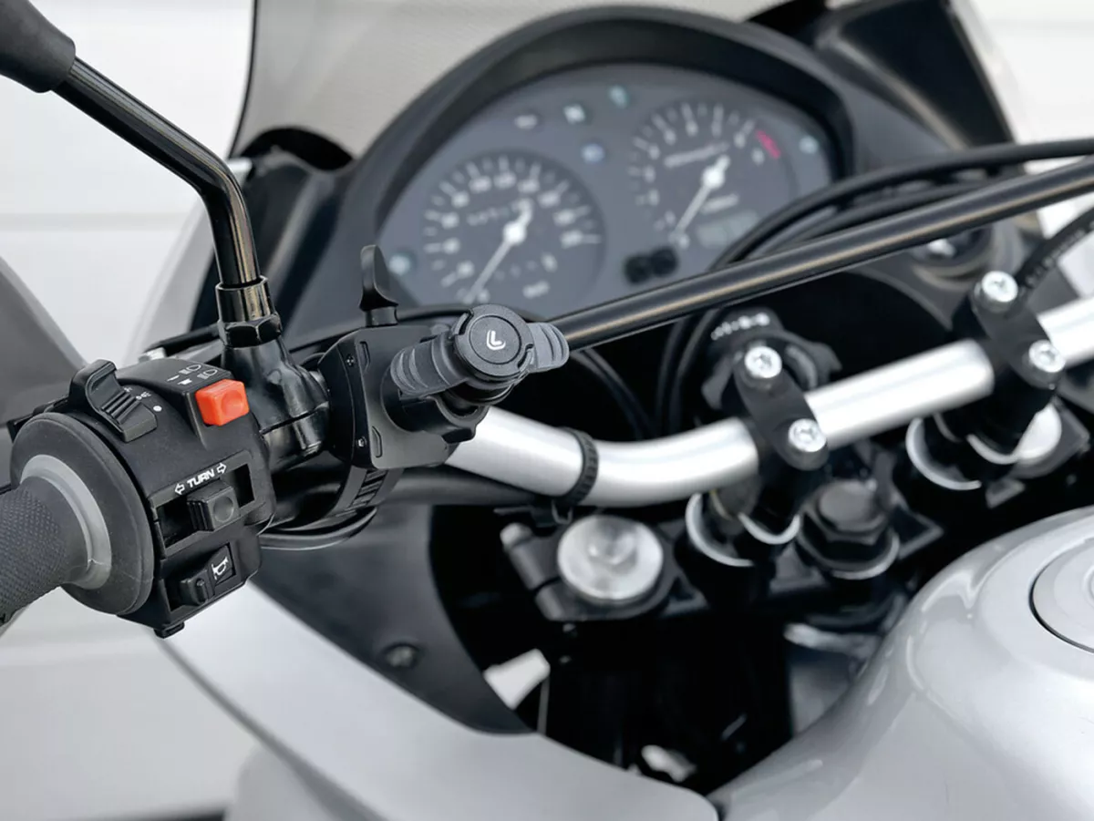 Hållare för mobiltelefon/smartphone -OPTILINE- Opti-Belt flexibel för 15-40 mm styren