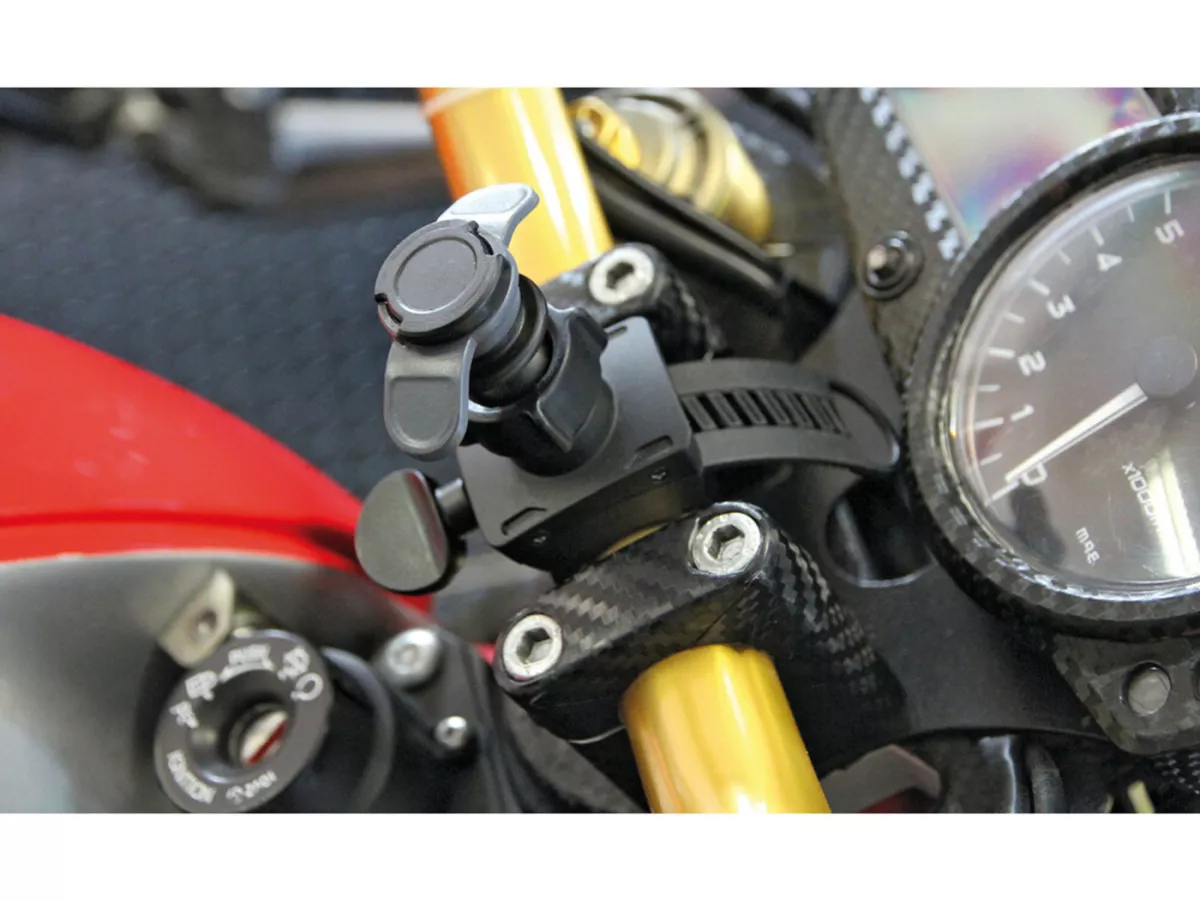 Hållare för mobiltelefon/smartphone -OPTILINE- Opti-Belt flexibel för 15-40 mm styren