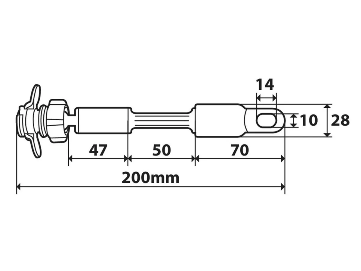 Holder for mobile phone / smartphone -OPTILINE- Opti-Arm flexible, mirror connection with eyelet 10x14mm
