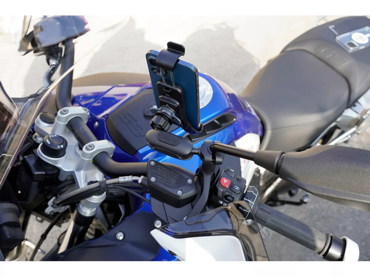 Supporto per cellulare/smartphone -OPTILINE- Opti-Bar Orbit per specchio e barra trasversale da 9-18 mm