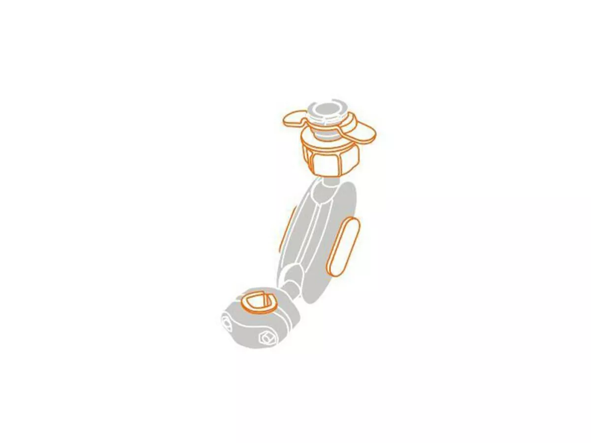Supporto per cellulare/smartphone -OPTILINE- Opti-Bar Orbit per specchio e barra trasversale da 9-18 mm