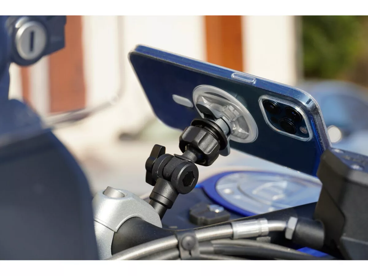 Holder for mobile phone / smartphone -OPTILINE- Opti-Universal - adhesive mounting - transparent