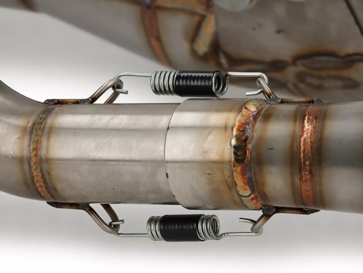 Scarico - SerieRS 'JL Style'- sinistra- Vespa PX80, PX125, PX150 - 166cc, 177cc - acciaio inox
