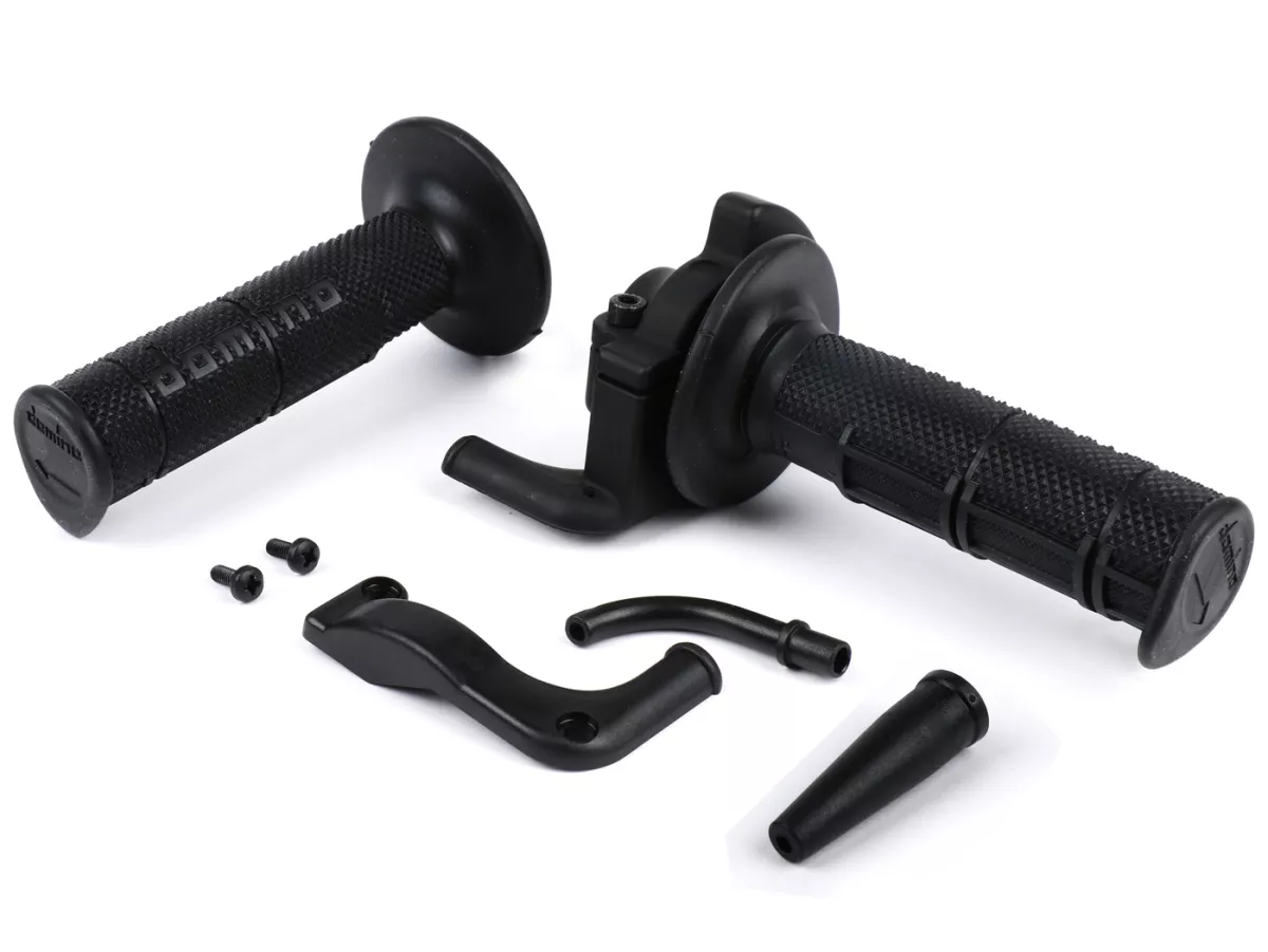 Quick action throttle grip -POLINI- Ø=22mm horizontal- black