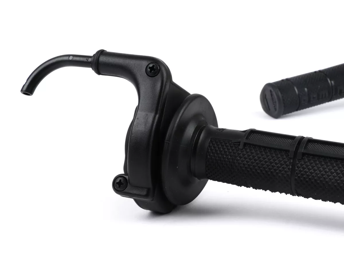 Quick action throttle grip -POLINI- Ø=22mm horizontal- black