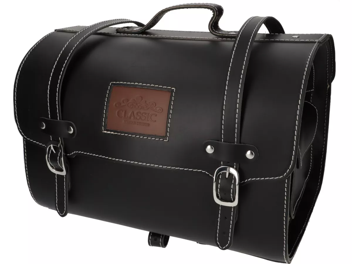 Maletín de cuero - maletín médico -PEPE PARTS- 38x27x26cm-26 ltr. - cuero vacuno - negro- universal