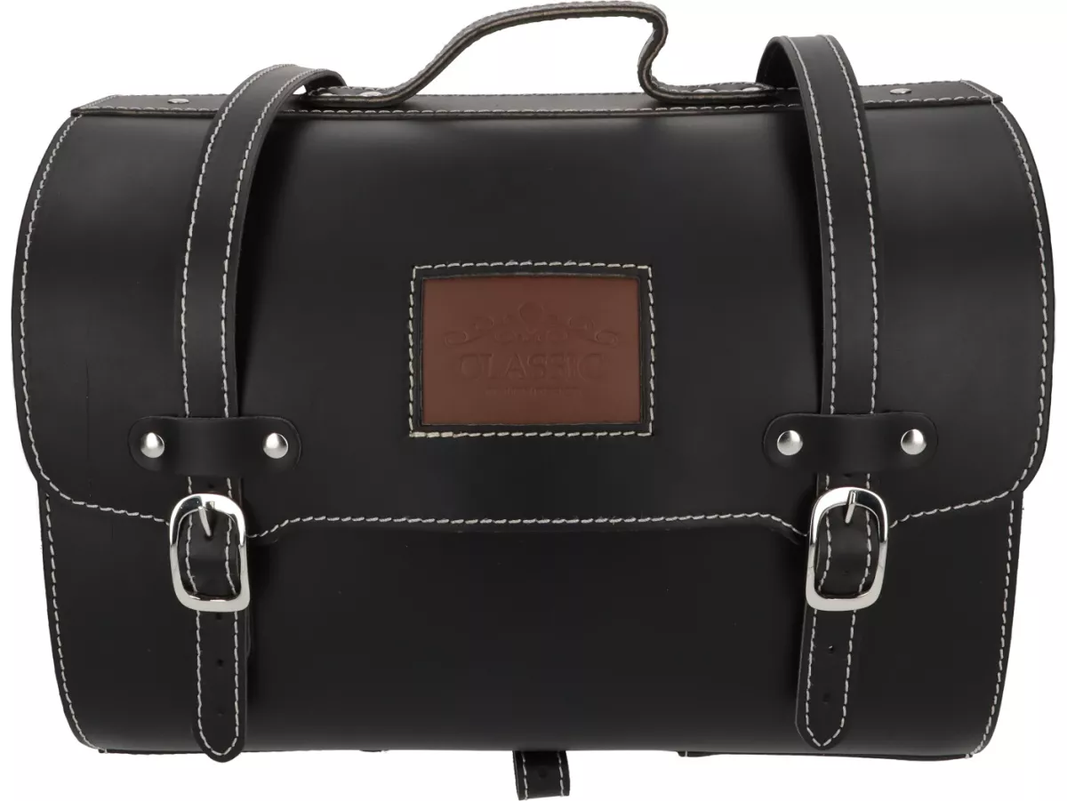 Maletín de cuero - maletín médico -PEPE PARTS- 38x27x26cm-26 ltr. - cuero vacuno - negro- universal