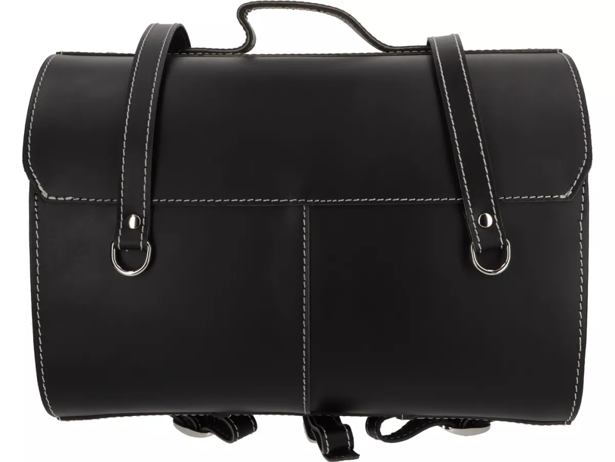 Maletín de cuero - maletín médico -PEPE PARTS- 38x27x26cm-26 ltr. - cuero vacuno - negro- universal