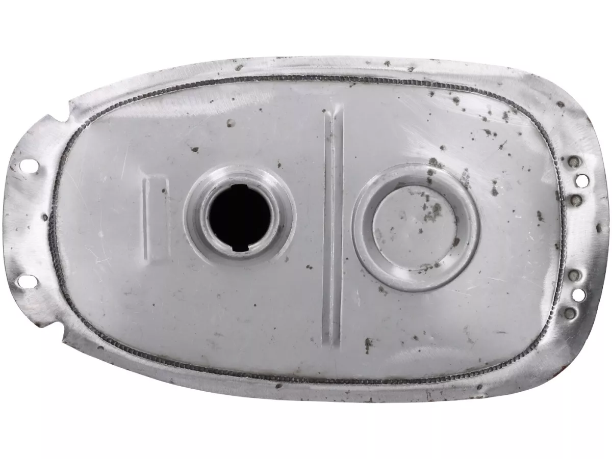 Tank -PREMIUM, oljad plåt- Vespa PX (från 1983) - version med Lusso tanklock, utan separat smörjning, utan bränslemätare - passar även för Vespa Largeframe från 1957 - VNA, VNB, VBA, VBB, VNC: VBC, GT, GTR, Sprint