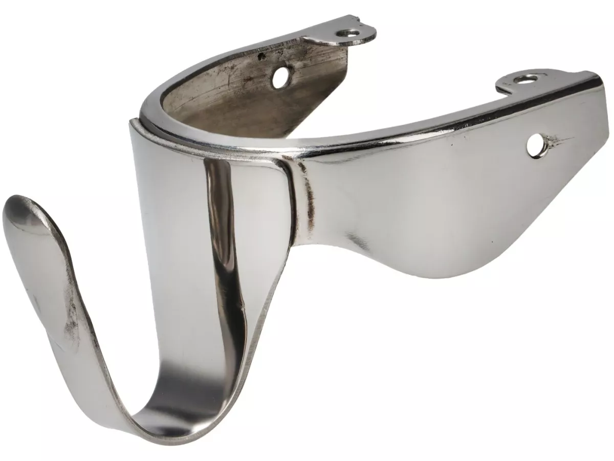 Luggage hook for steering column/frame -PREMIUM- VBB Style - Vespa Largeframe V50, V90, PV, ET3, PK, PX, T5 125cc, Rally, Sprint, GT, GTR, SS180, GL, Super, GS160, GS 150, VNA, VNB, VBA, VBB - stainless steel