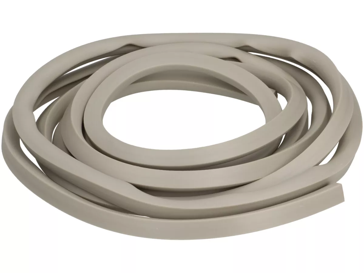 Copertura laterale in gomma -PREMIUM- Vespa Wideframe (1948-1958) V1T, V11-15T, V30-33T, VM1T, VN2T, VL1-3T, VB1T, VGL1T- Grigio (RAL7032) - 3 metri