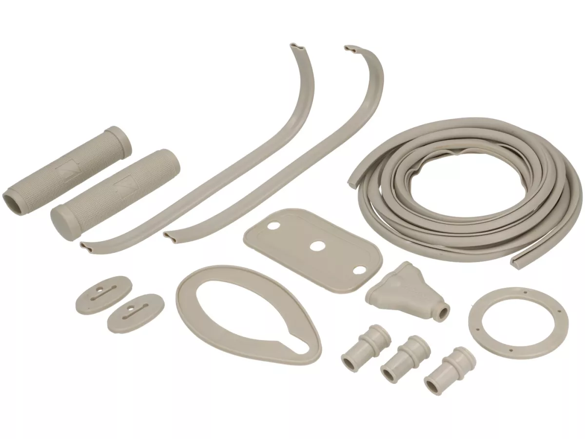 Kit Karet Faro Basso untuk Vespa V1-15/30-33 VU VM VN ACMA 150 VL VB VGL1 Hijau, 25 pcs, Ral 7032