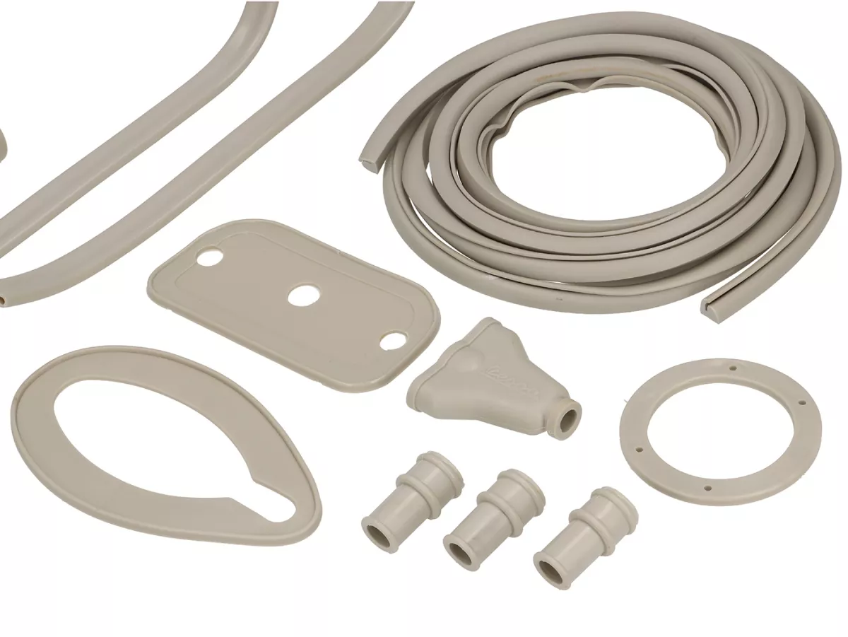 Kit Karet Faro Basso untuk Vespa V1-15/30-33 VU VM VN ACMA 150 VL VB VGL1 Hijau, 25 pcs, Ral 7032
