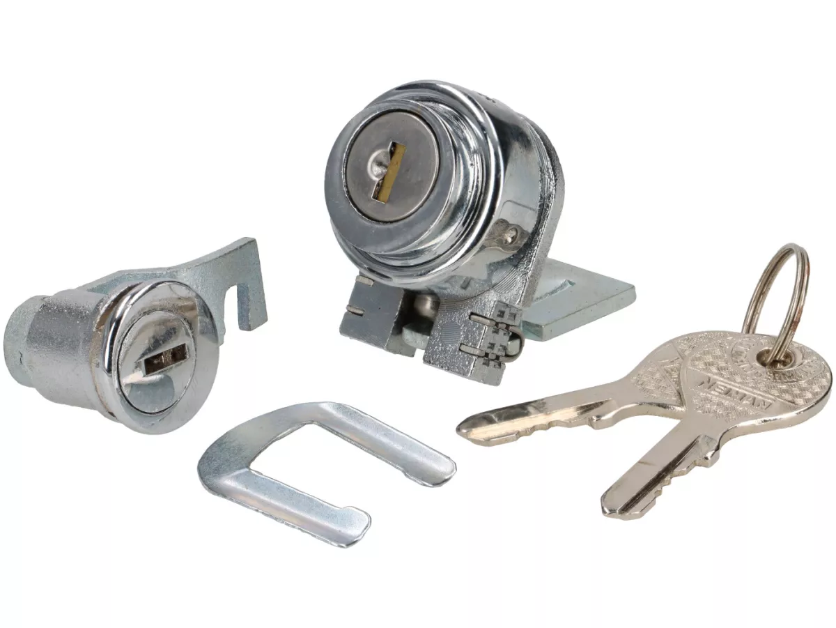 Låssats -PREMIUM- ratt och bagageutrymme Vespa VBB