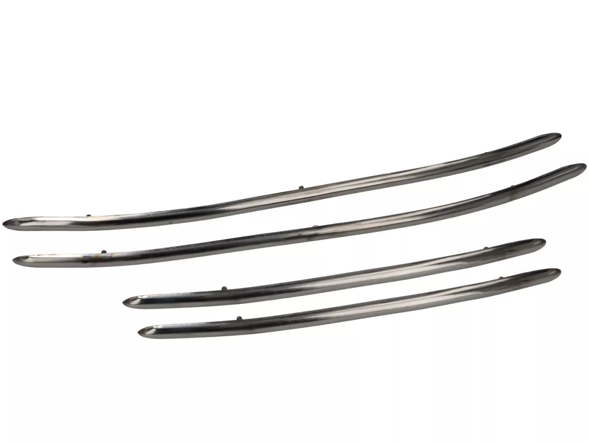 Juego de molduras decorativas -PREMIUM- para guardabarros y tapas laterales, acero inoxidable pulido Vespa 125 Sprint Super Gt 180 SS