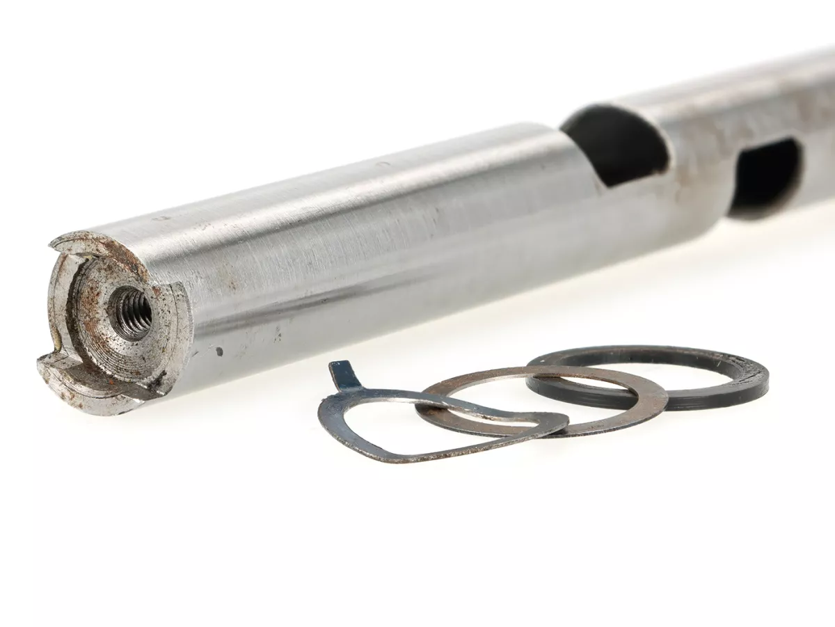 Throttle tube -PREMIUM- Vespa VNB3T, VNB4T, VNB5T, VNB6T, VB1T, VBA, VBB1T, VBB2T, GS150 (VS1T, VS2T, VS3T, VS4T, VS5T), GS160 / GS4 (VSB1T), GL150 (VGL1T, VGLA1T, VGLB1T) - l=302mm Ø=22mm, length in handlebar: 190mm, grip length: 112mm