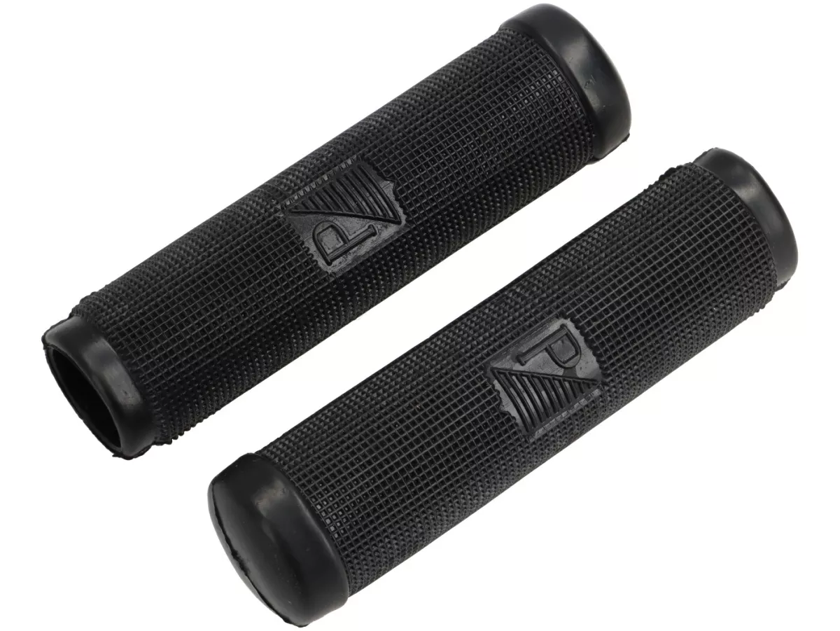 Puños con logotipo Piaggo Vespa V30 V33 U VN VM VL VB1, diámetro interior 25mm, longitud 130 mm, negro