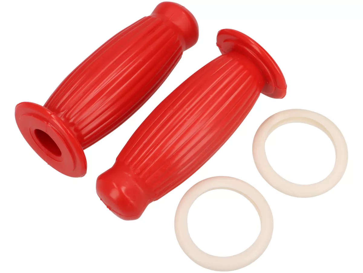 Bubble grips -PREMIUM- red Vespa 125 VNB VB1 VBA VBB , 20 mm, I 120mm, red with white ring