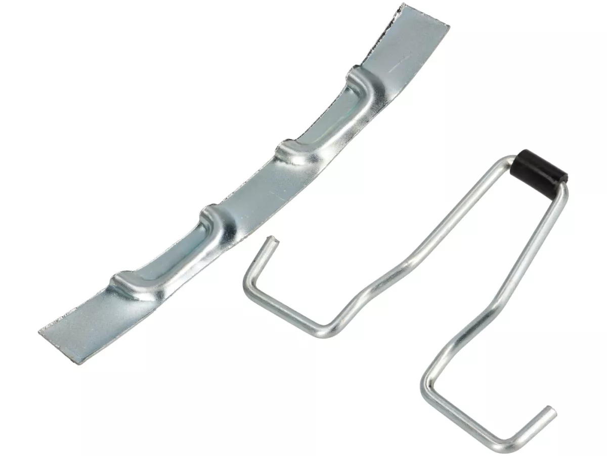 Ganchos de la tapa lateral incl. placa de retención -PREMIUM- Vespa VBB, VBA, VBC, VLA, VLB, VNC, VNL, VNT, VNB, VNA, VN (también modelos con licencia Motovespa)