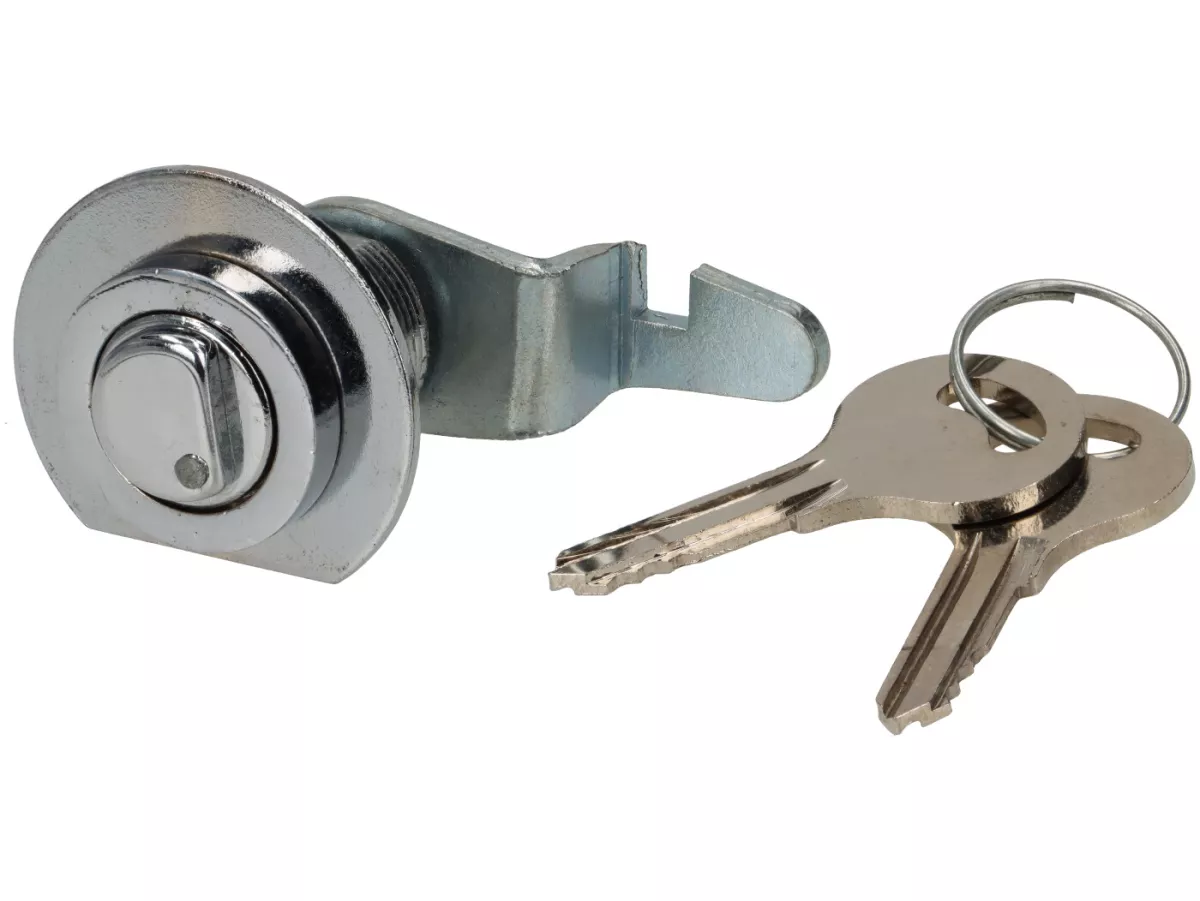 Luggage compartment lock Vespa 125 Hoffmann, GS 150 T1-T3,VL,VB1, VS1-5, chrome-plated