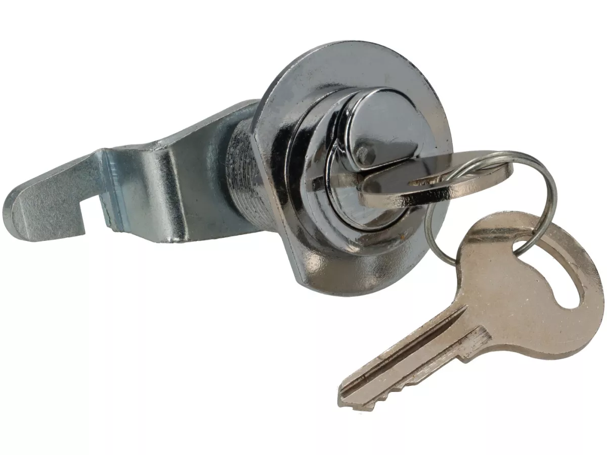 Luggage compartment lock Vespa 125 Hoffmann, GS 150 T1-T3,VL,VB1, VS1-5, chrome-plated