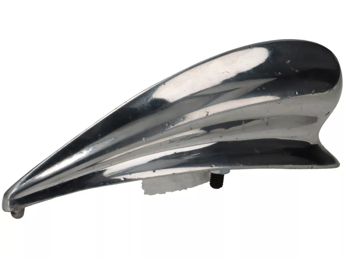 Kotflügelnippel -PREMIUM-Tropfenform  Vespa ACMA 125, Baujahr 1951-55, Aluminium, Lochabstand 75 mm mit Befestigungs-Mutter M4