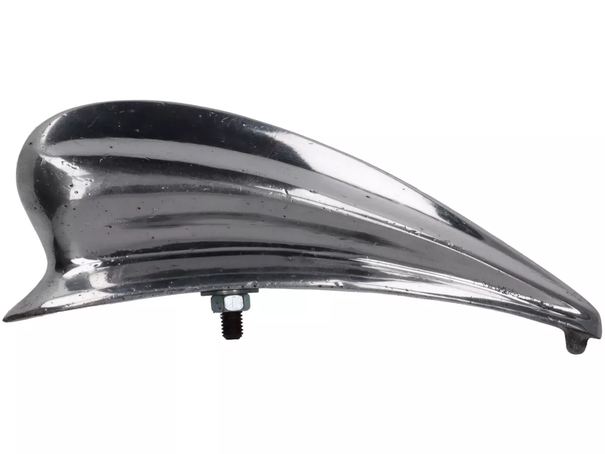 Kotflügelnippel -PREMIUM-Tropfenform  Vespa ACMA 125, Baujahr 1951-55, Aluminium, Lochabstand 75 mm mit Befestigungs-Mutter M4