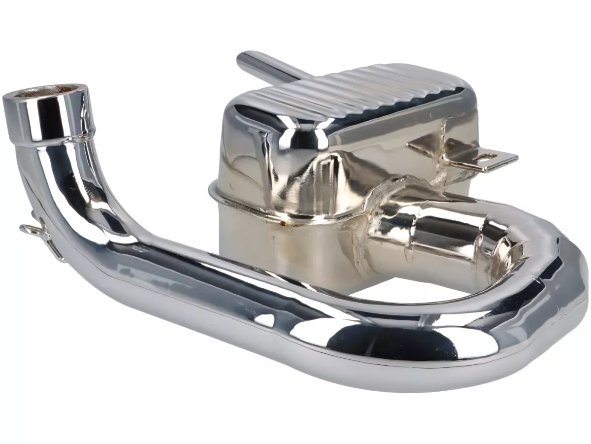 Exhaust -RR-Box Road Racing- Vespa Wideframe, VM, VN, VL1T, VB1T, VGL1T - chrome