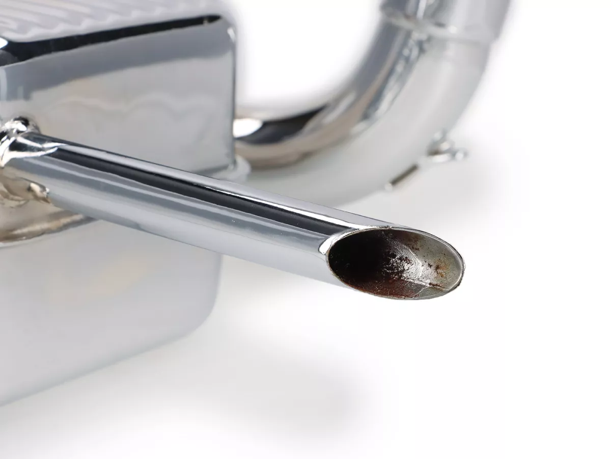 Exhaust -RR-Box Road Racing- Vespa Wideframe, VM, VN, VL1T, VB1T, VGL1T - chrome