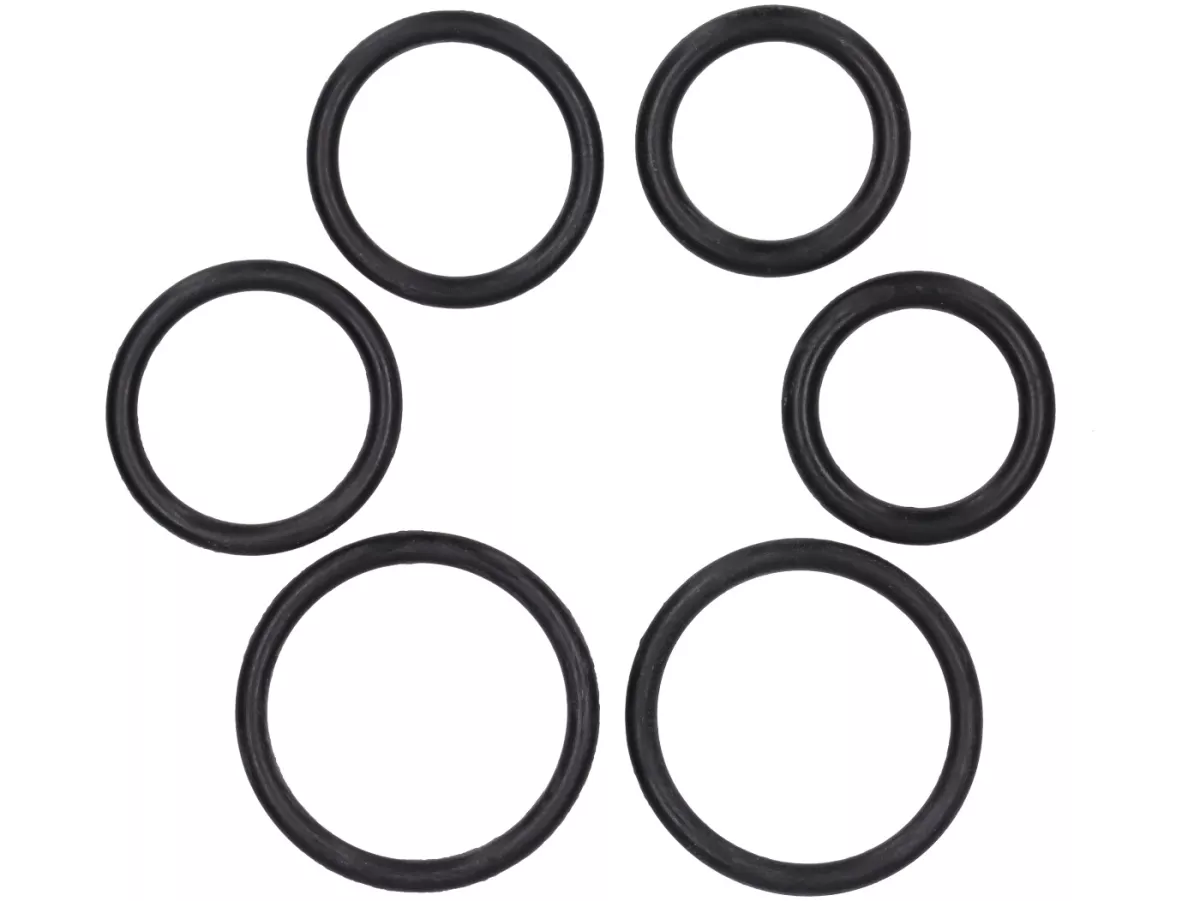 O-ring set (6-piece) fork -OEM QUALITY- Vespa Smallframe V50, PV, ET3, Motovespa T3, 125 Primavera