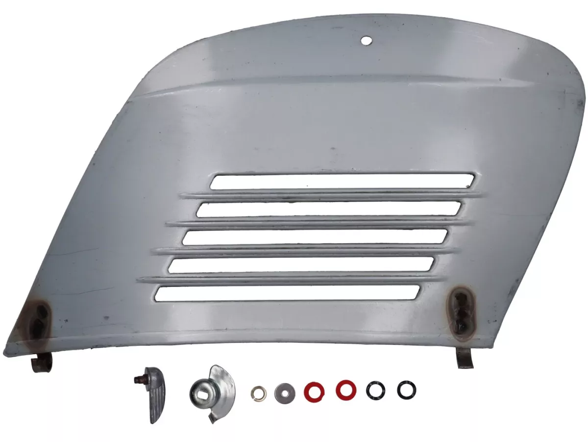 Side panel rhs -PREMIUM- Vespa Smallframe from 1965 onwards - V50 Special (V5A2T, V5B1T, V5B3T), PV125 (VMA2T), ET3 (VMB1T), V50 Elestart, SS50, SS90, 90 Racer, V50 (V5A1T from no. 92877), V50 S (V5SA1T from no. 15325), V90 (from no. 22234) - with lever