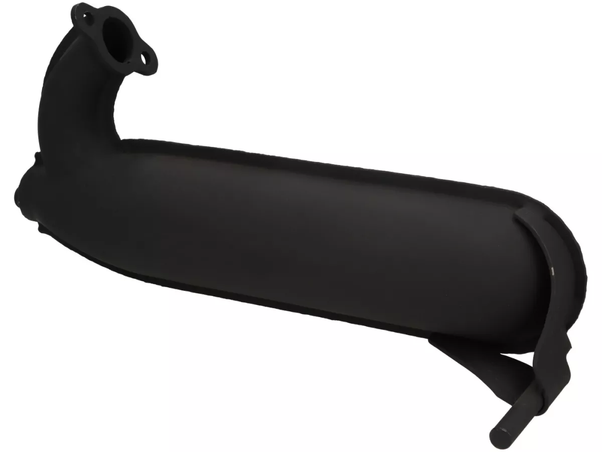 Scarico -GPS Tipo SS50/SS90 Banana- Vespa 50 SR/Sprinter (V5SS2T), 90 Racer (V9SS2T), Motovespa Primavera - adatto anche per Vespa V50, 50N, PV125, ET3 125 - Nero