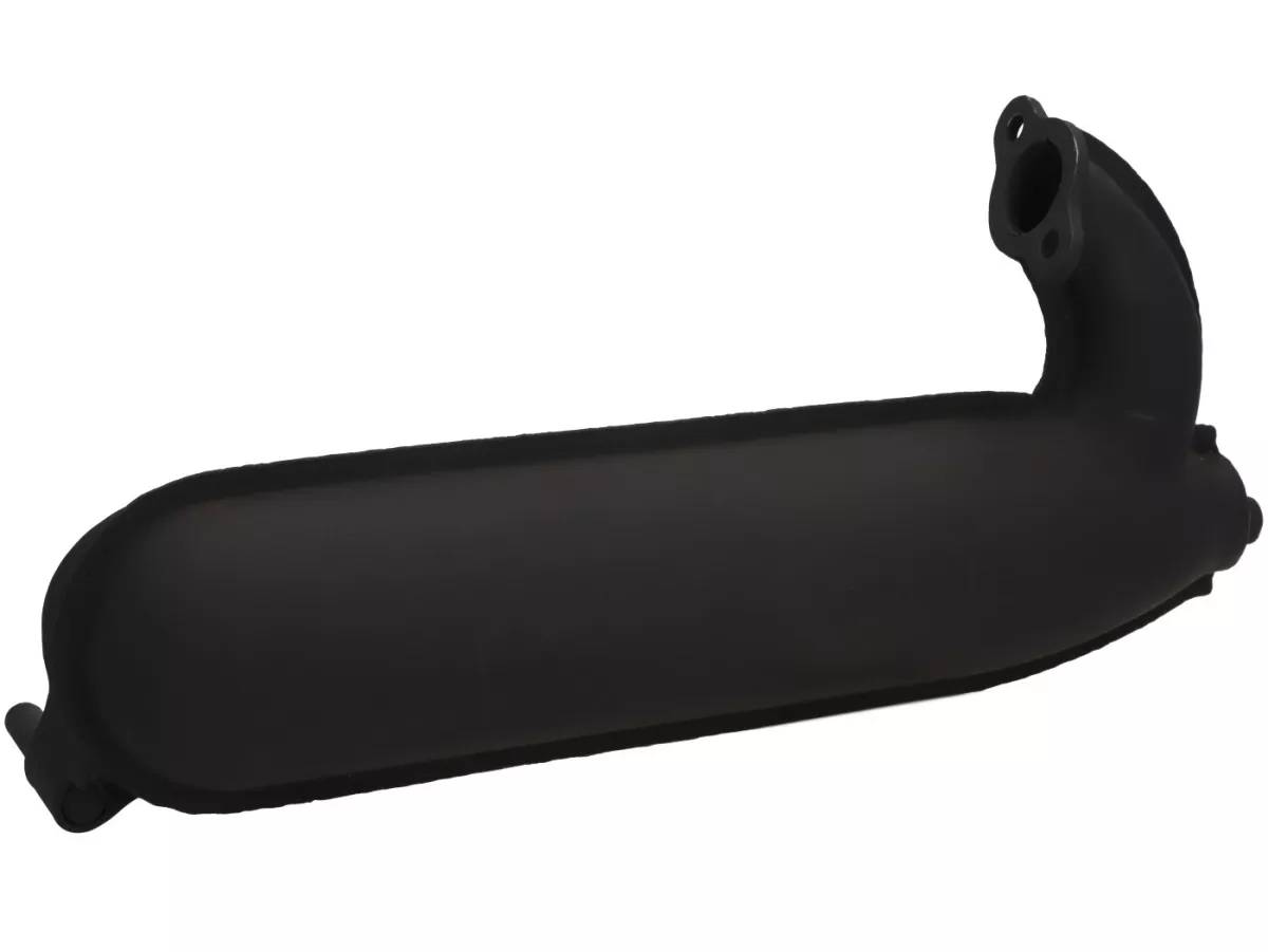 Scarico -GPS Tipo SS50/SS90 Banana- Vespa 50 SR/Sprinter (V5SS2T), 90 Racer (V9SS2T), Motovespa Primavera - adatto anche per Vespa V50, 50N, PV125, ET3 125 - Nero