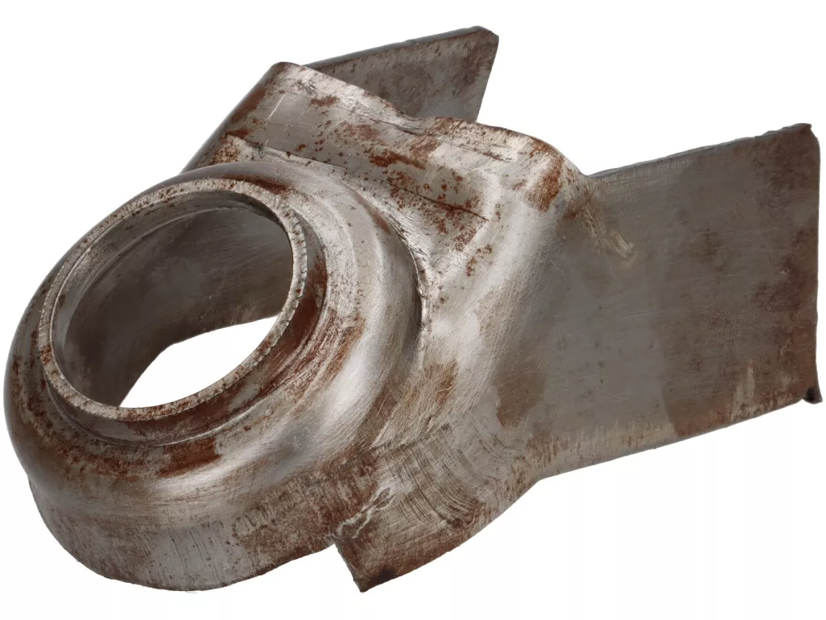 Tôle de réparation butée de direction - logement inférieur de la rotule de direction -PREMIUM- Vespa V50, PV, ET3 - pièce de rechange nécessaire pour la réparation du cadre / à souder