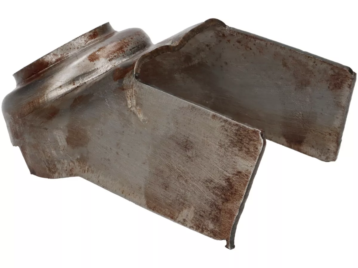 Tôle de réparation butée de direction - logement inférieur de la rotule de direction -PREMIUM- Vespa V50, PV, ET3 - pièce de rechange nécessaire pour la réparation du cadre / à souder