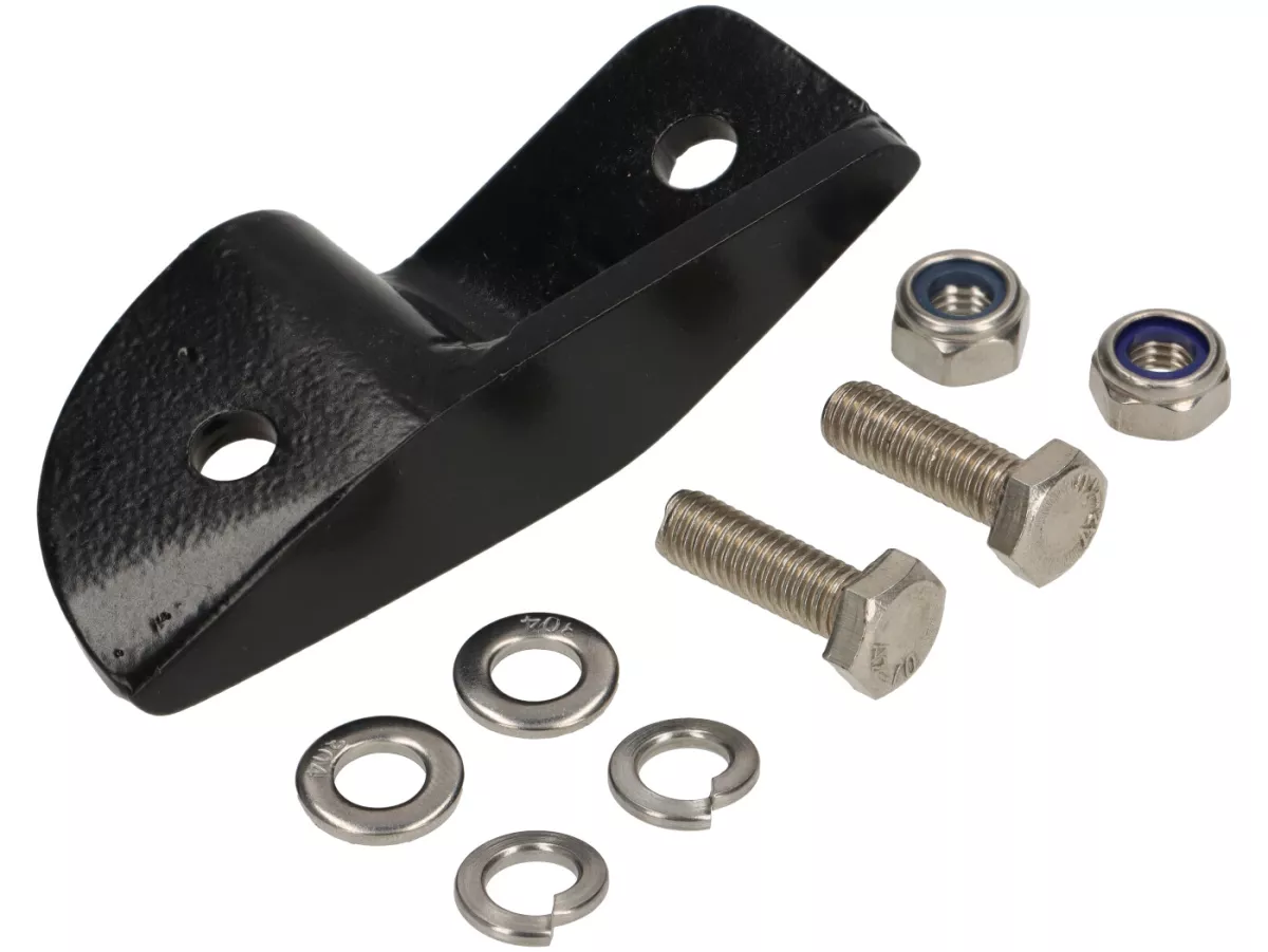 Adaptador amortiguador trasero -PREMIUM- Vespa Smallframe V50, PV125, ET3 - para reubicar el amortiguador cuando se utilizan sistemas de escape de resonancia