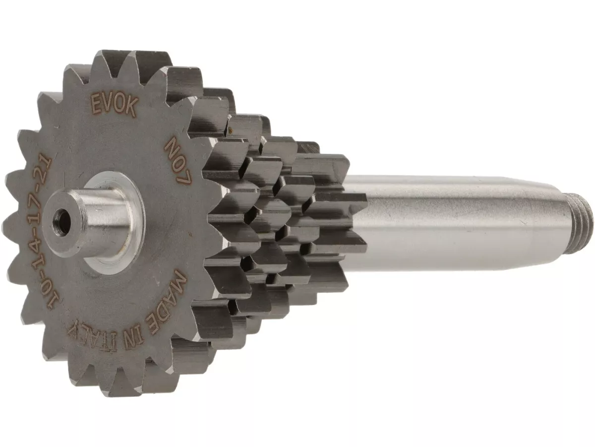 Gear cluster -EVOK- Vespa V50, PV125, ET3, PK50, PK80, PK125 S-XL - 10-14-17-20 teeth (used with genuine gear box, shortens 3rd and 4th gear)