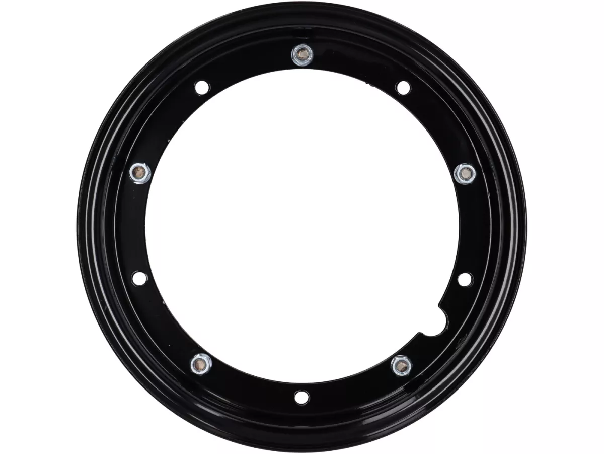Jante -MADE IN ITALY 2.10-10 pouces, acier - Vespa (type PX) - Vespa Smallframe V50, 50N, Special, PV, ET3, PK50-125 (S/XL/XL2), Largeframe PX, T5, Sprint, Rally, GT/GTR, LML Star, Deluxe - noir