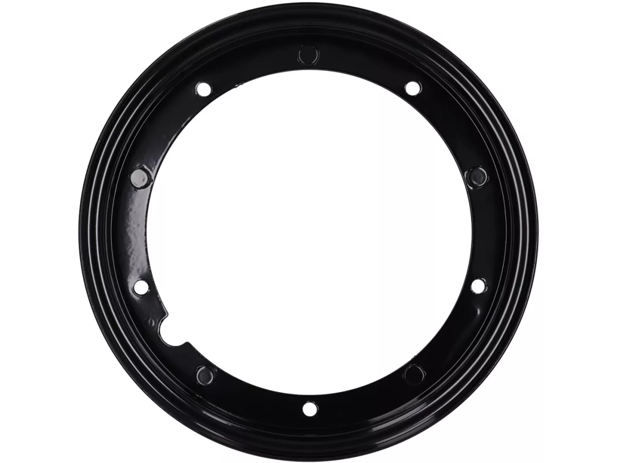 Jante -MADE IN ITALY 2.10-10 pouces, acier - Vespa (type PX) - Vespa Smallframe V50, 50N, Special, PV, ET3, PK50-125 (S/XL/XL2), Largeframe PX, T5, Sprint, Rally, GT/GTR, LML Star, Deluxe - noir